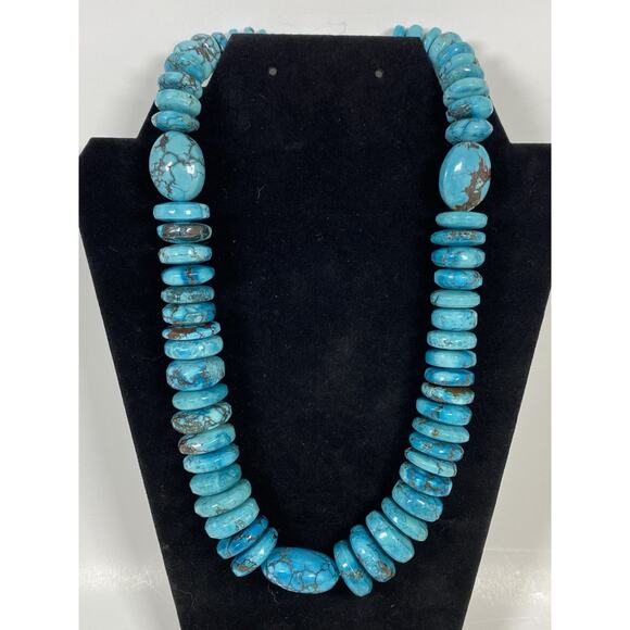 Unbranded Jewelry - Turquoise Chunky Nugget Necklace w/ Marbled Matrix